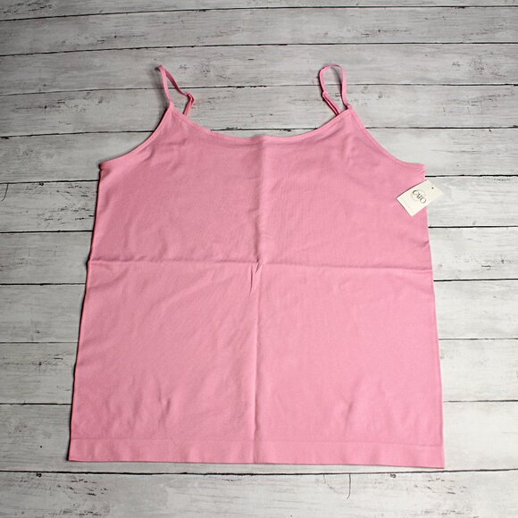 Cato Women's Cami Size 22 24 3X Pink Seamless Adjustable Spaghetti Straps - Picture 1 of 6